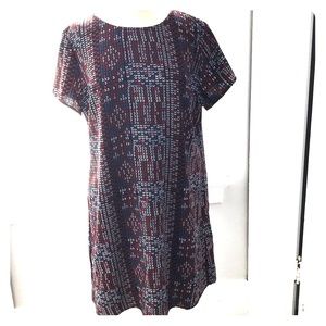 Attention sheath dress side zip back pleat XL